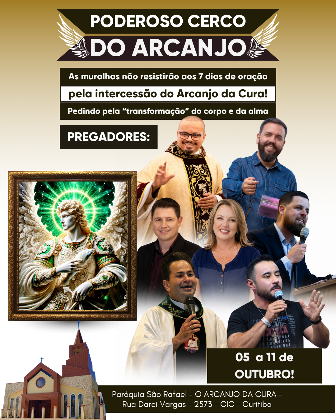 Conheça os pregadores confirmados do Poderoso Cerco do Arcanjo 2026 Conheça os pregadores confirmados do Poderoso Cerco do Arcanjo 2026