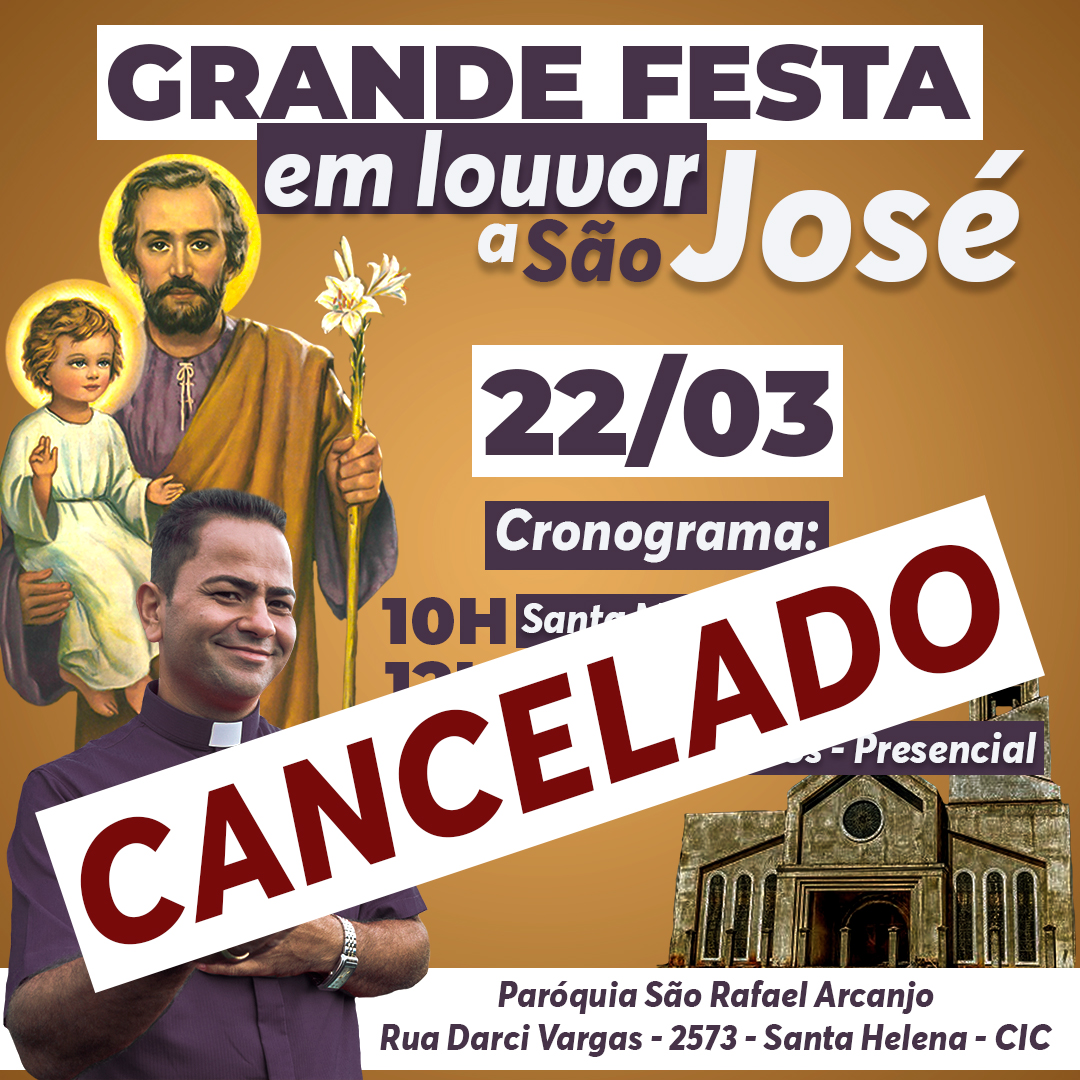 COMUNICADO - Festa de São José - CANCELADA