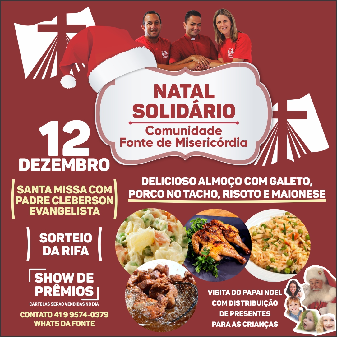 NATAL SOLIDÁRIO COMUNIDADE FONTE DE MISERICÓRDIA!