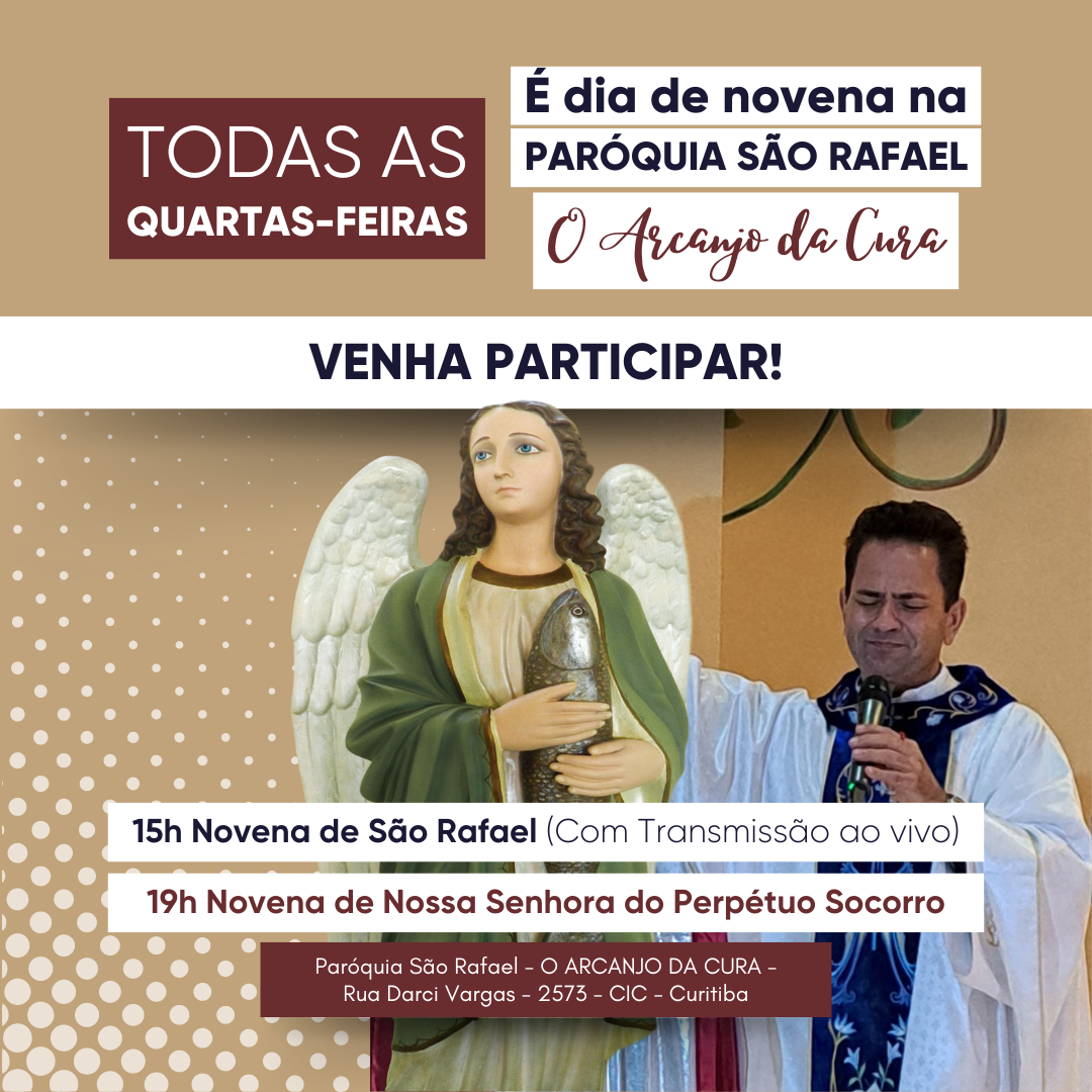 Novena Perpétua de São Rafael Arcanjo – Todas as Quartas-feiras